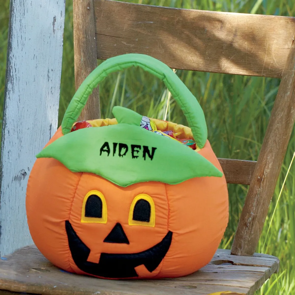Jack-o'-Lantern Personalized Halloween Treat Bag