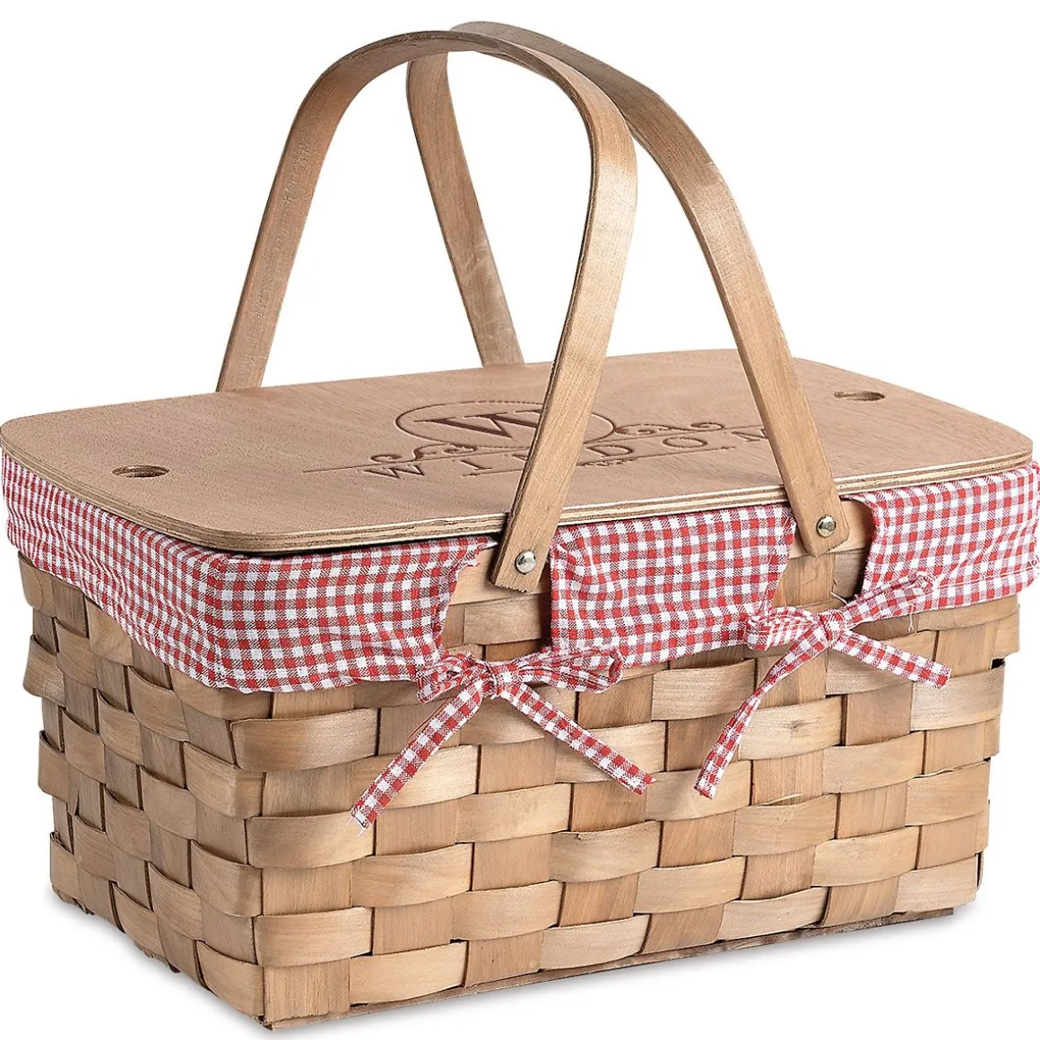 Kansas Personalized Picnic Basket with Lid