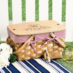 Kansas Personalized Picnic Basket with Lid