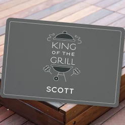 King of the Grill Personalized Doormat