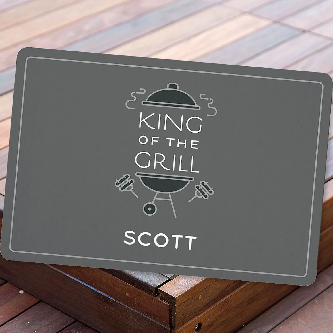 King of the Grill Personalized Doormat