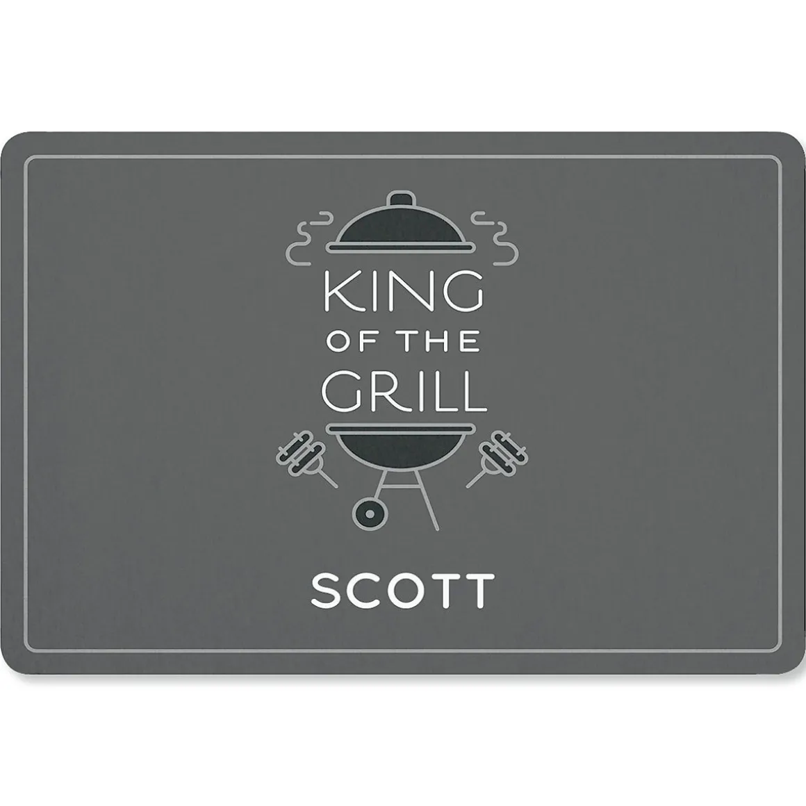 King of the Grill Personalized Doormat