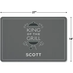 King of the Grill Personalized Doormat