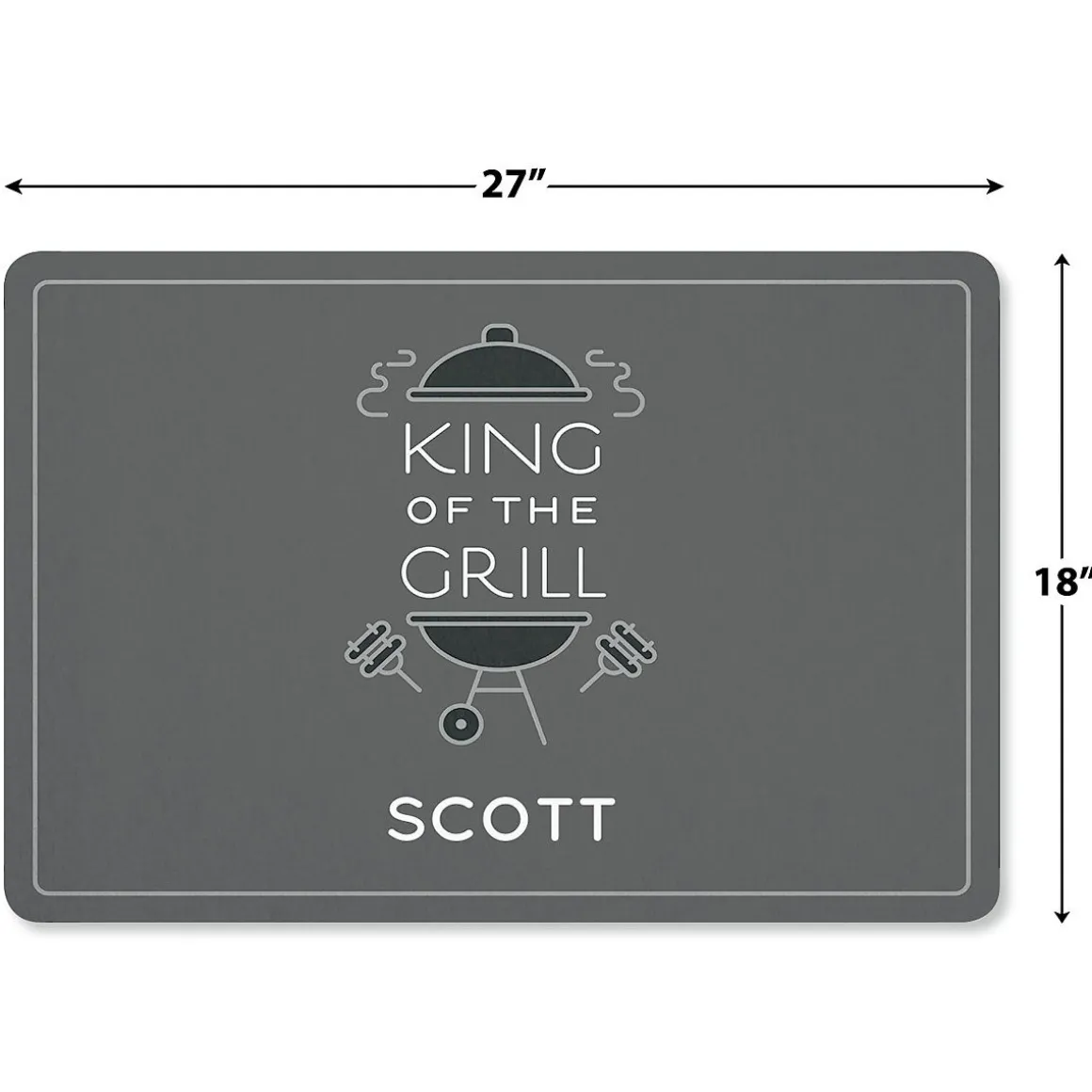 King of the Grill Personalized Doormat