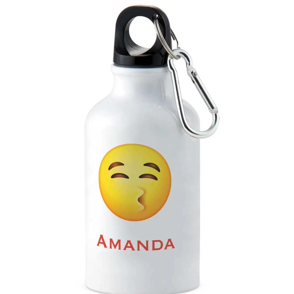 Kiss Emoji Personalized Water Bottle