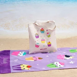 Kitten Cupcakes Personalized Canvas Tote