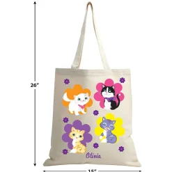 Kitten Cuties Personalized Canvas Tote