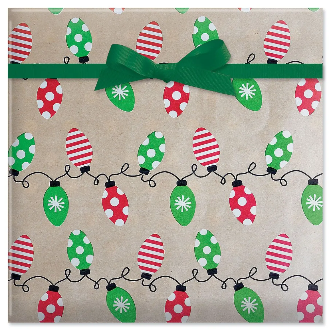 Kraft Light Bulb Double-Sided Rolled Gift Wrap