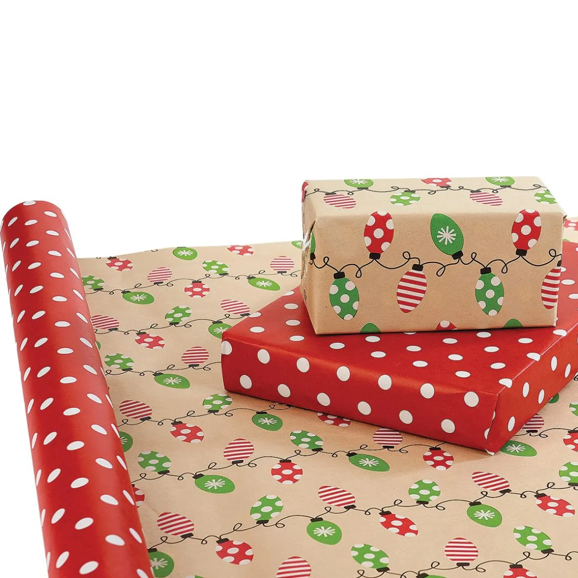 Kraft Light Bulb Double-Sided Rolled Gift Wrap