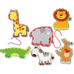 Lace-Up Zoo Animal Cards