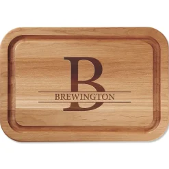 Large Initial Personalized Wood Cutting Board