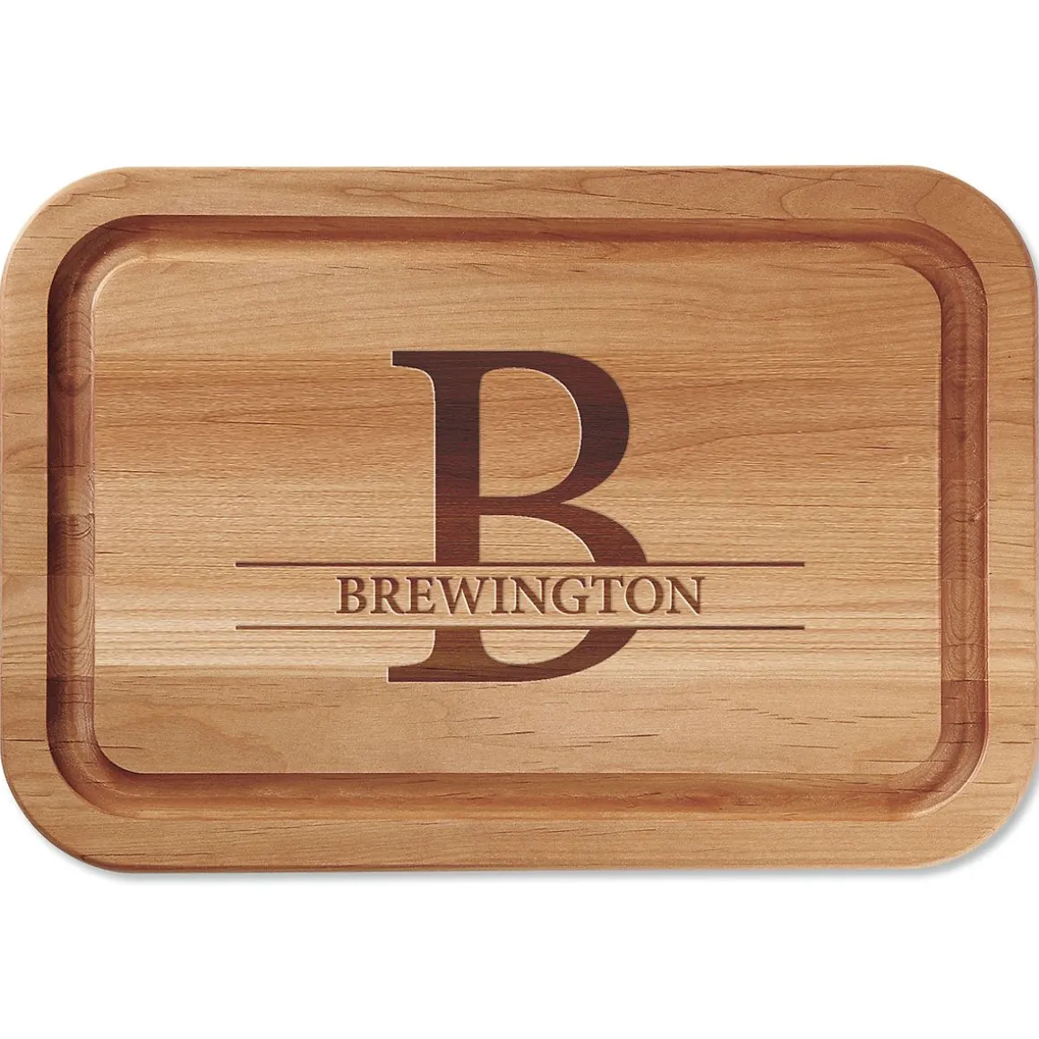 Large Initial Personalized Wood Cutting Board