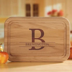 Large Initial Personalized Wood Cutting Board