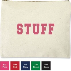 Large Personalized Canvas Varsity Pouch