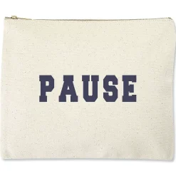 Large Personalized Canvas Varsity Pouch