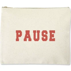 Large Personalized Canvas Varsity Pouch