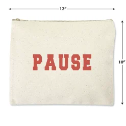Large Personalized Canvas Varsity Pouch