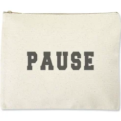 Large Personalized Canvas Varsity Pouch