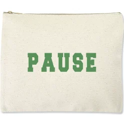 Large Personalized Canvas Varsity Pouch