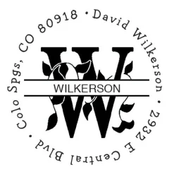 Last Name Initial Round Address Stamp