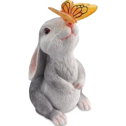 LED Bunny with Butterfly Figurine