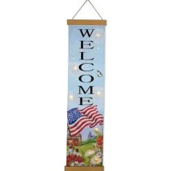 LED Patriotic Welcome Door Banner