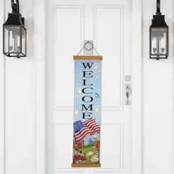 LED Patriotic Welcome Door Banner