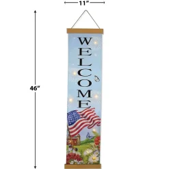 LED Patriotic Welcome Door Banner
