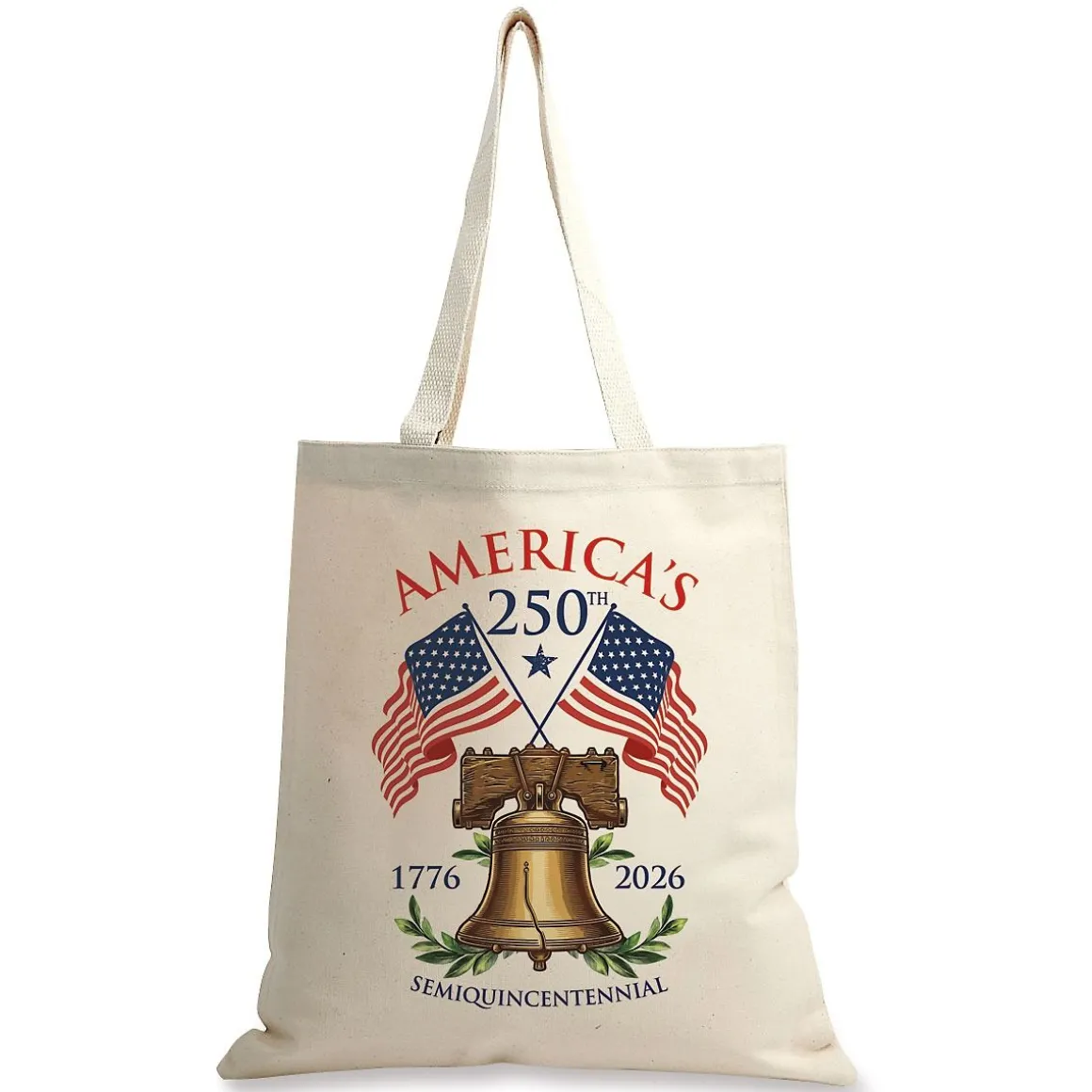 Liberty Bell Natural Canvas Tote