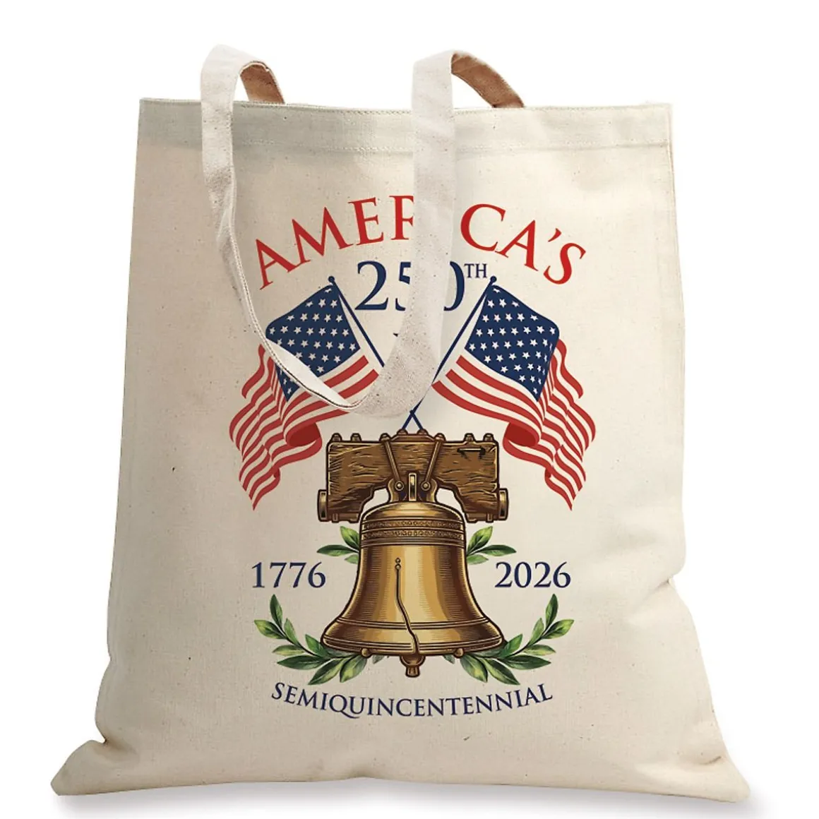 Liberty Bell Natural Canvas Tote