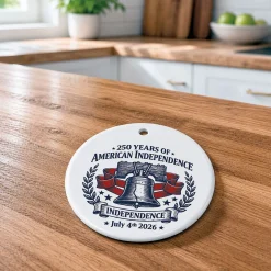 Liberty Bell Round Ornament