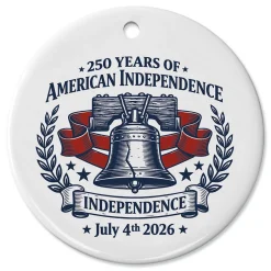 Liberty Bell Round Ornament