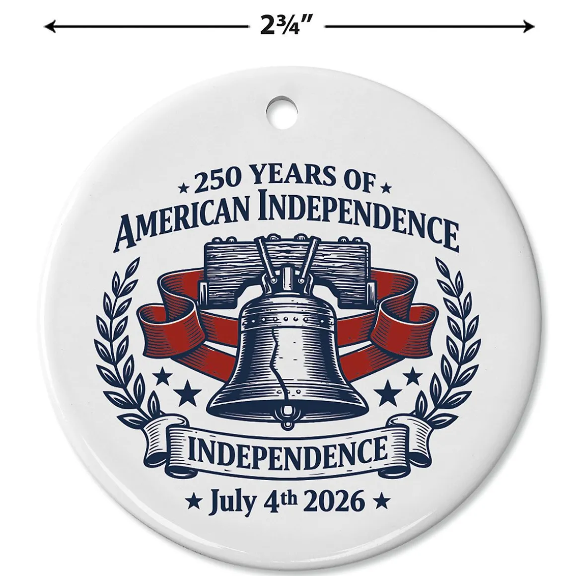 Liberty Bell Round Ornament