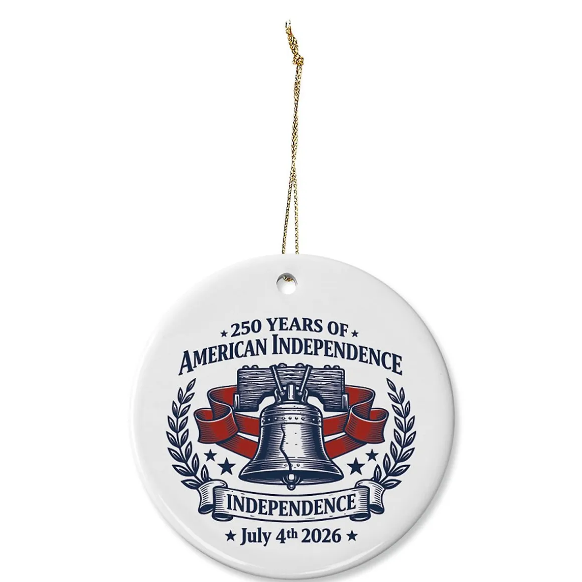 Liberty Bell Round Ornament