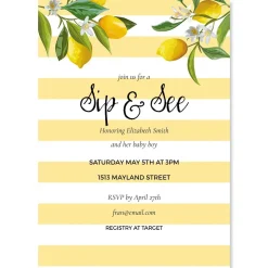 Life and Lemons Personalized Shower Invitation