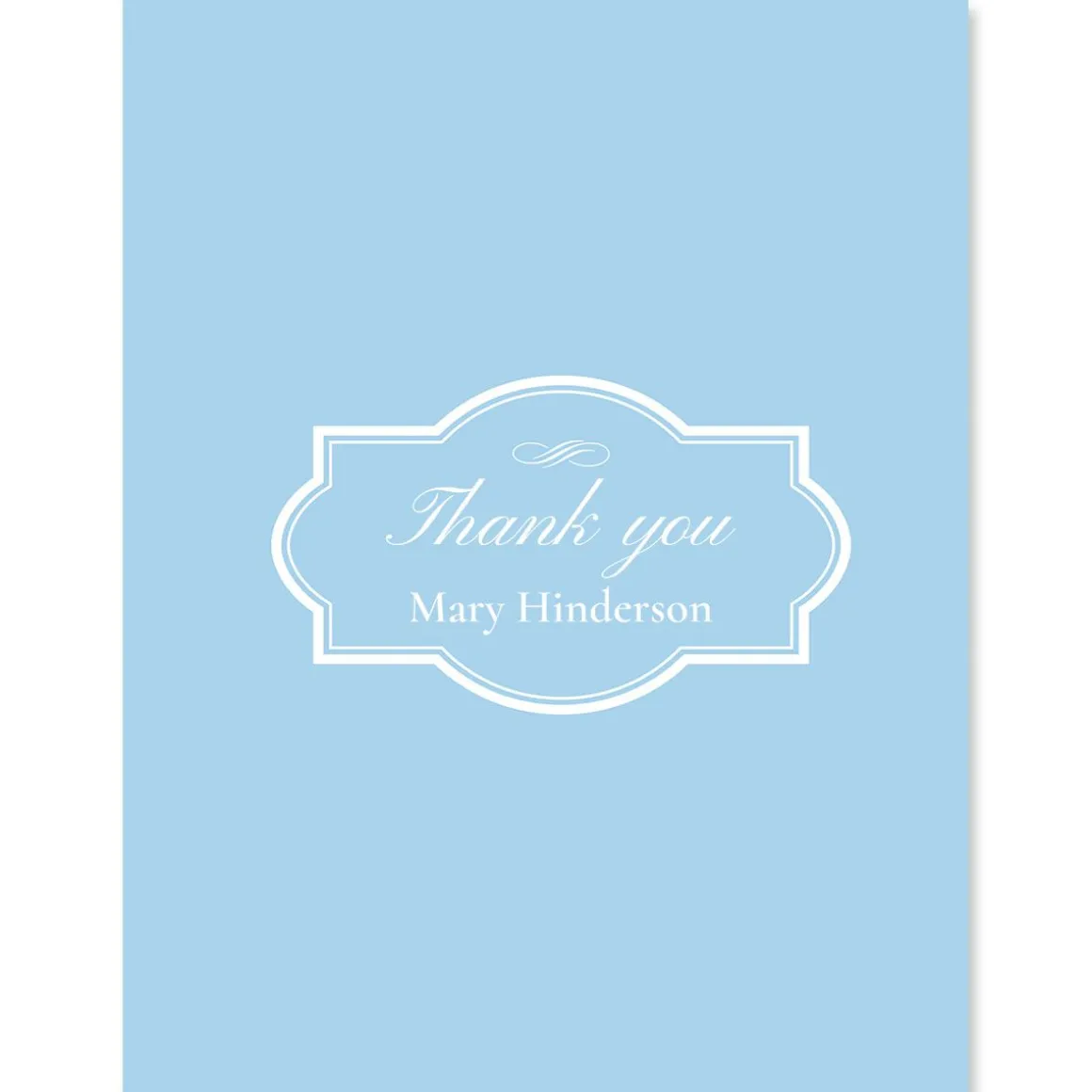 Light Blue Personalized Thank You Cards