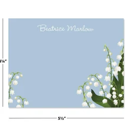 Lily of the Valley Personalized Correspondence Cards