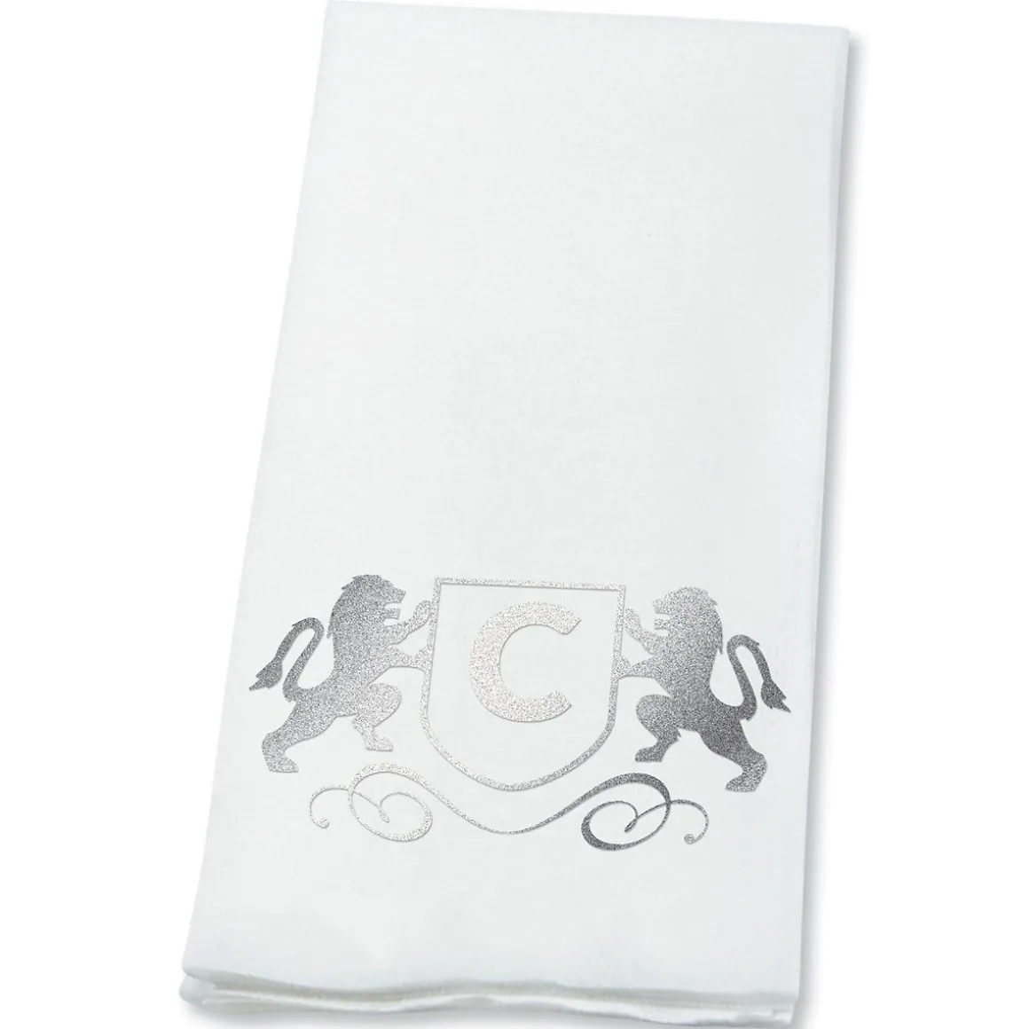 Lion Initial Foil Stamped Disposable Hand Towels