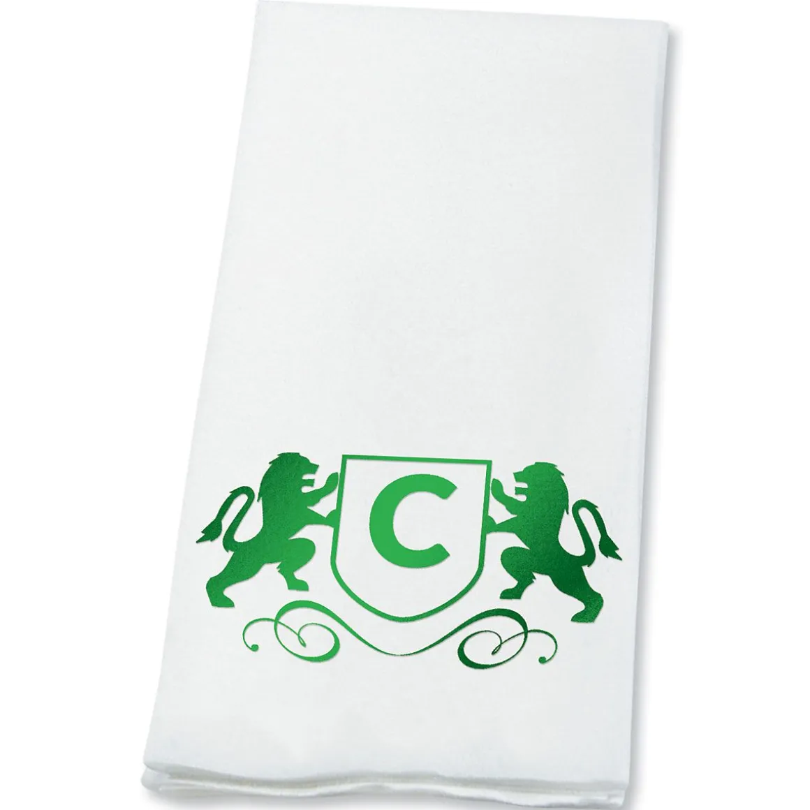 Lion Initial Foil Stamped Disposable Hand Towels