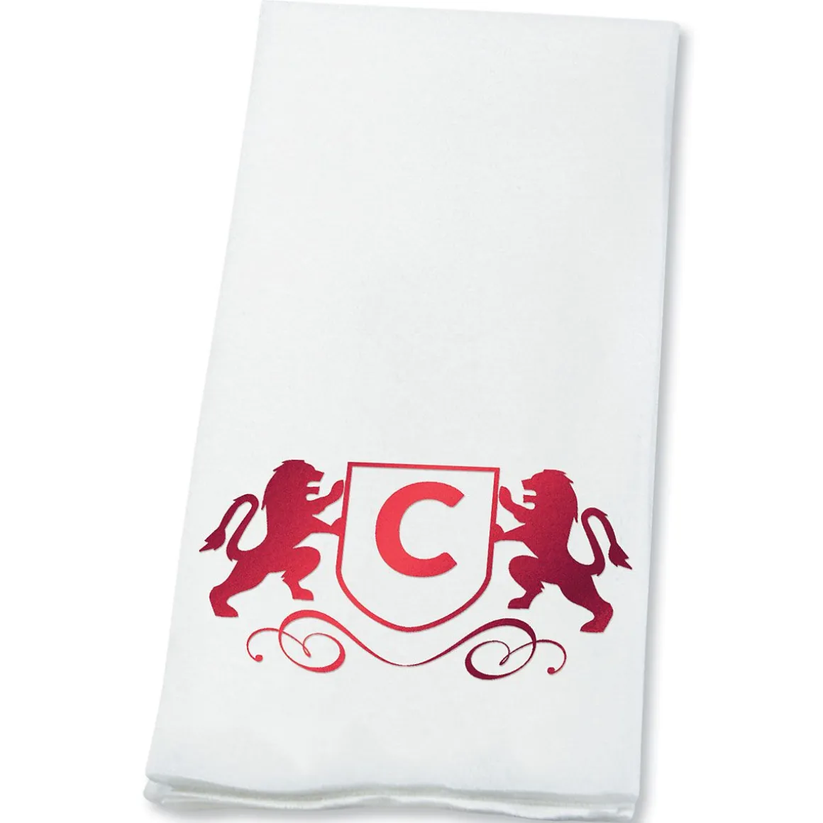 Lion Initial Foil Stamped Disposable Hand Towels