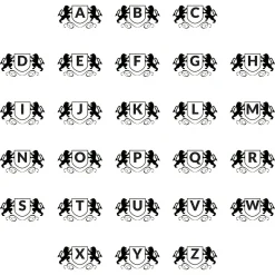 Lion Initial Foil Stamped Disposable Hand Towels
