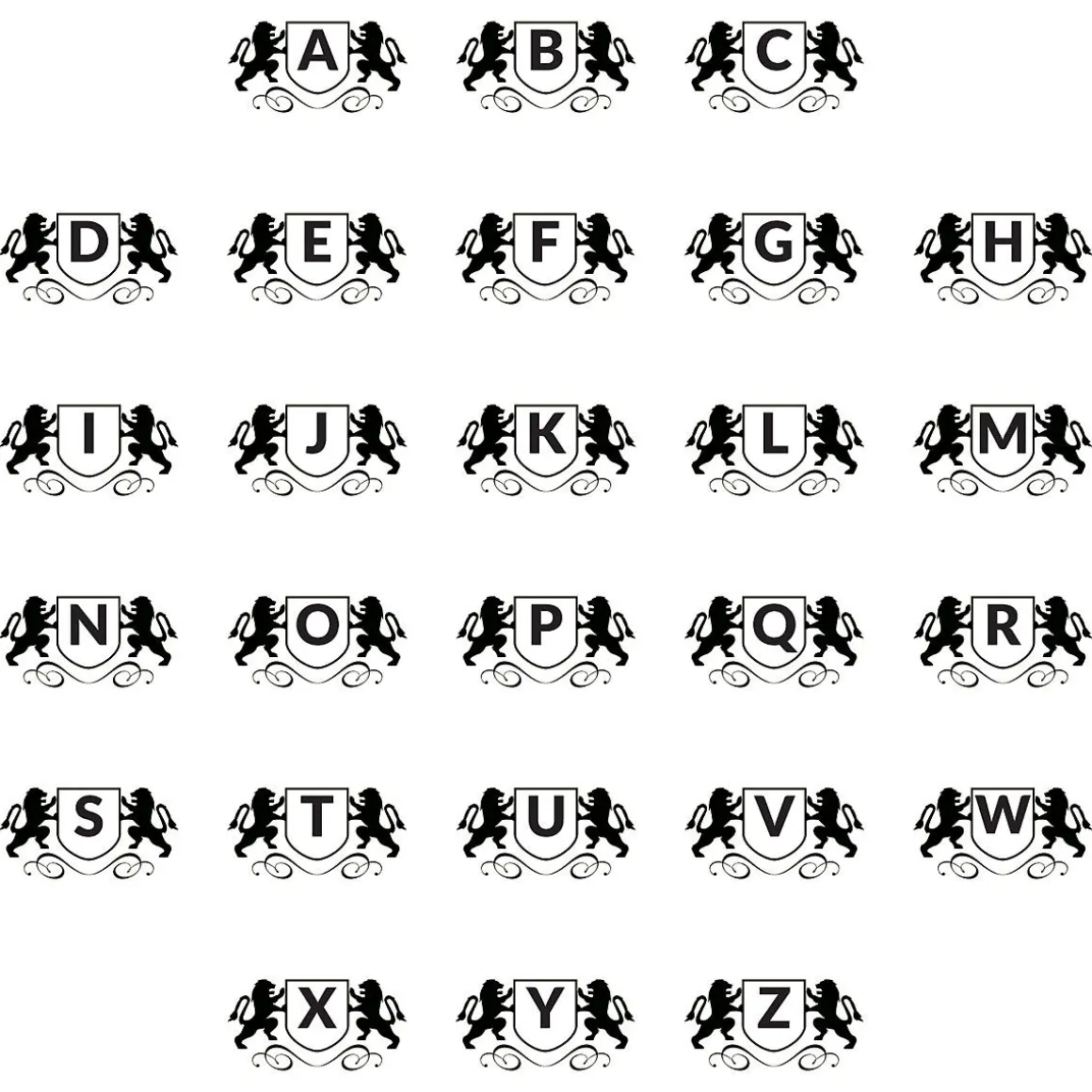 Lion Initial Foil Stamped Disposable Hand Towels