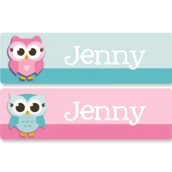 Little Owls Name Stickers
