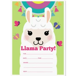 Llama Birthday Fill In The Blank Invitations