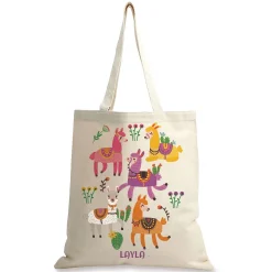 Llama Personalized Canvas Tote