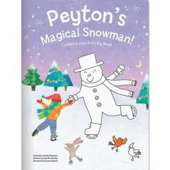 Magical Snowman Personalized Coloring Book and Sticker Set