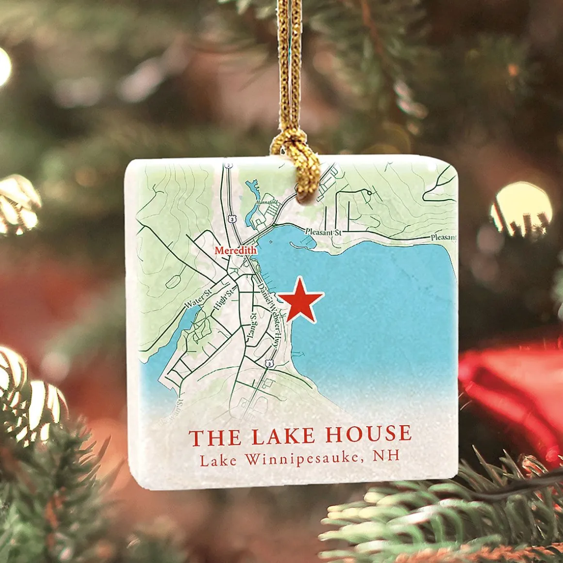 Map Personalized Ornament