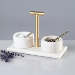 Marble Condiment Set