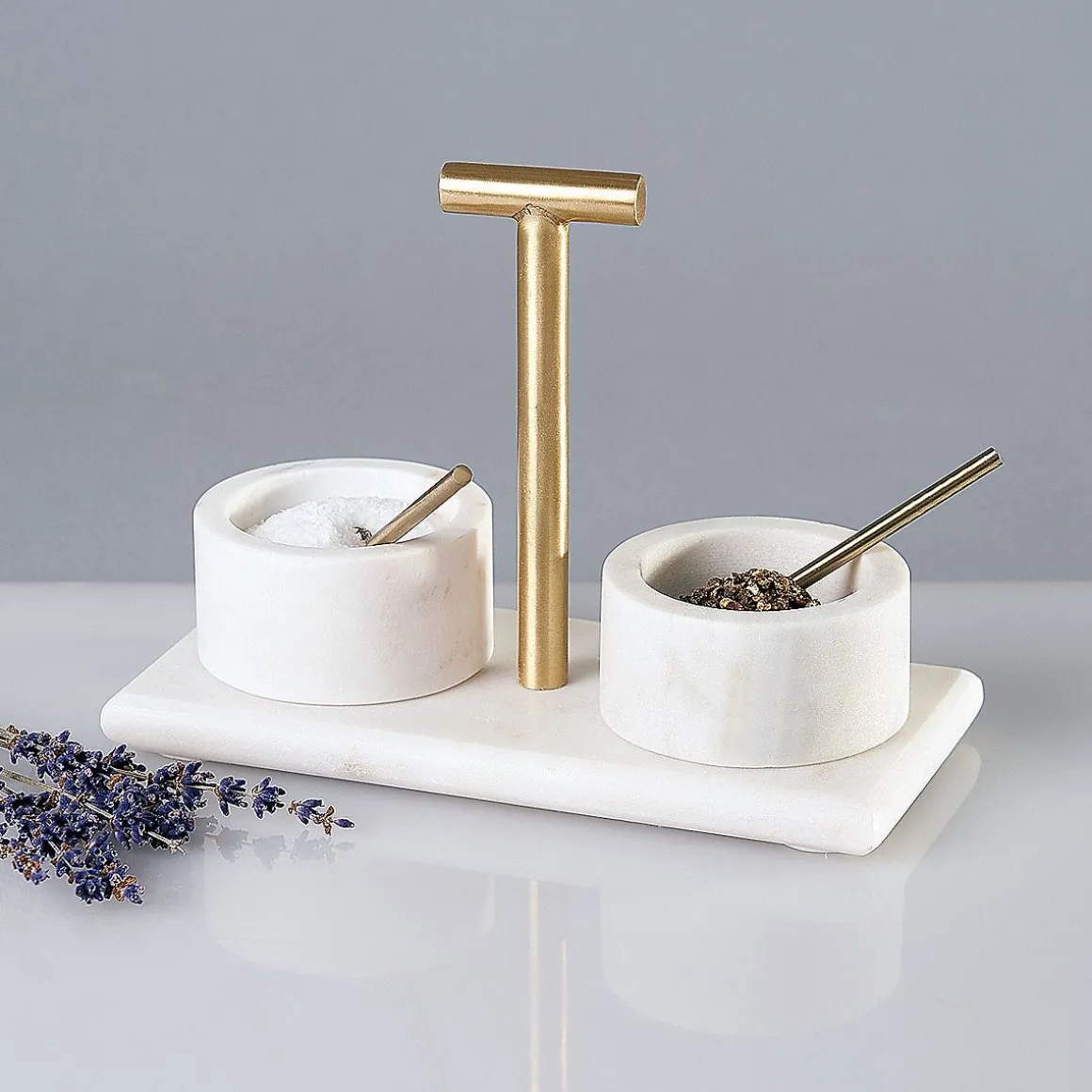 Marble Condiment Set