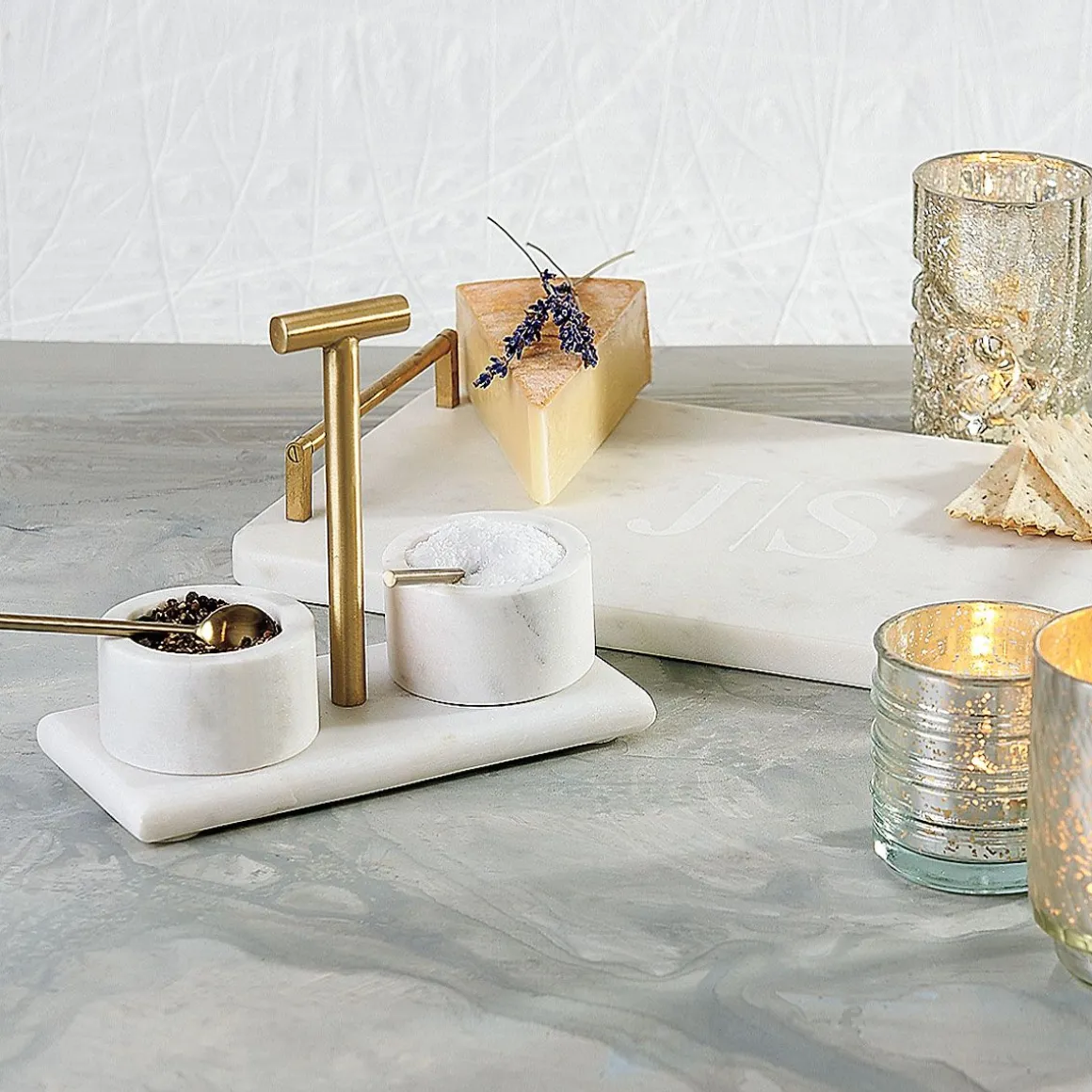 Marble Condiment Set